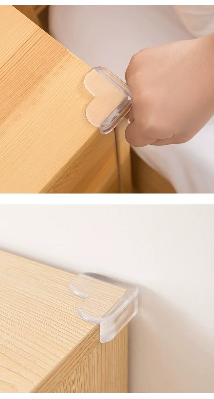 Safety Table Corner Acrylic Protector | Self Adhesive Baby Anti-Collision Guards (4pcs L-Shaped, 4pcs T-Shaped)