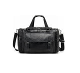 PU Leather Travel Duffel Bag | Black | 60x30x25 cm | Ideal for 2 Week Trips