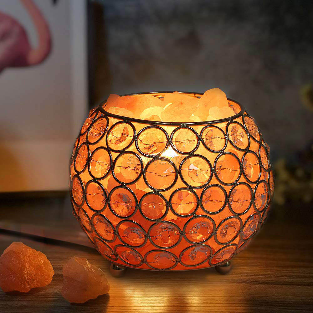 Himalayan Salt Lamp | Natural Air Purifier and Mood Booster | Ideal for living rooms, bedrooms, offices, and wellness space | USB Plug Meditation Home Bedroom Decoration