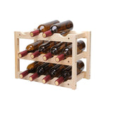 Bamboo Wine Rack Stand | Foldable Countertop Wooden Spice Storage Rack | Stylish Bamboo Countertop Organizer