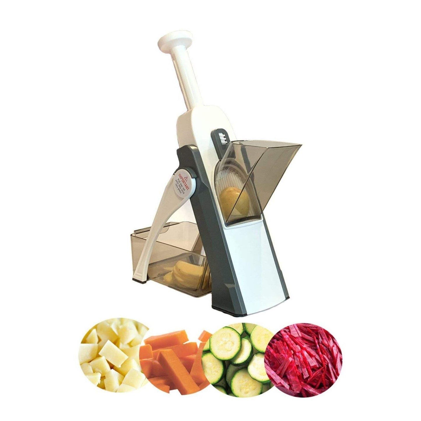 Multifunctional Manual Slicer Rotary Grater | Stainless Steel Rotary Blades Vegetable Cutter | Safe Mandoline Slice Chopper