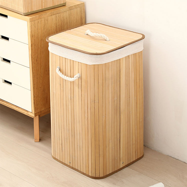 Durable New Design Collapsible Bamboo Laundry Basket | Space Saving Laundry Storage | Effective Laundry Management