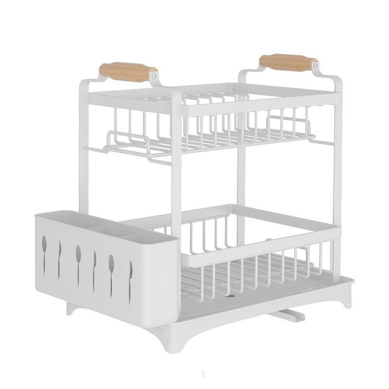 High Quality Classy Dish Rack | Rust Proof Kitchen Organizer | Compact Cutlery & Dish Drainer