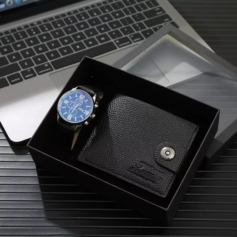 Men’s Classic Watch and Wallet Gift Set | Elegant Accessories for Business & Casual Style