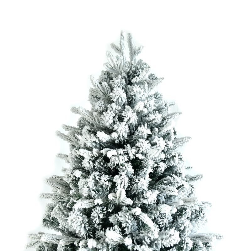 Automatic Artificial Snowy Flocked Christmas Tree | Big Christmas Tree for Festive Decor | 4ft, 5ft, 6ft Sizes