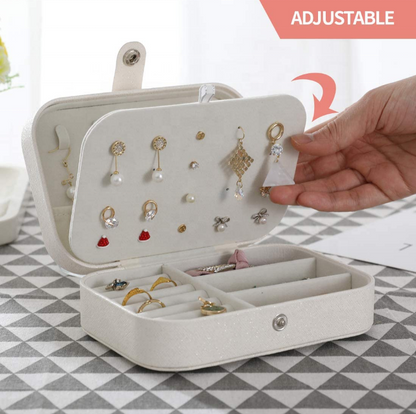 Travel Jewelry Case | Small Portable Jewelry Organizer for Rings and Earrings | Compact Jewelry Storage Box