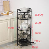 5 Tier Multifunctional Pot Rack | Durable Metallic Wire Design | Space-Saving Storage Solution | 103x36cm