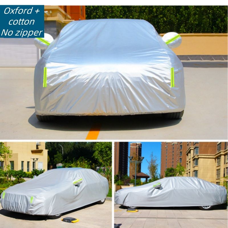 High Quality Universal Grey Car Cover with Fleece Lining & Reflective Sides | Waterproof, Scratch & Heat Resistant | Size YXXL (V8, Prado)