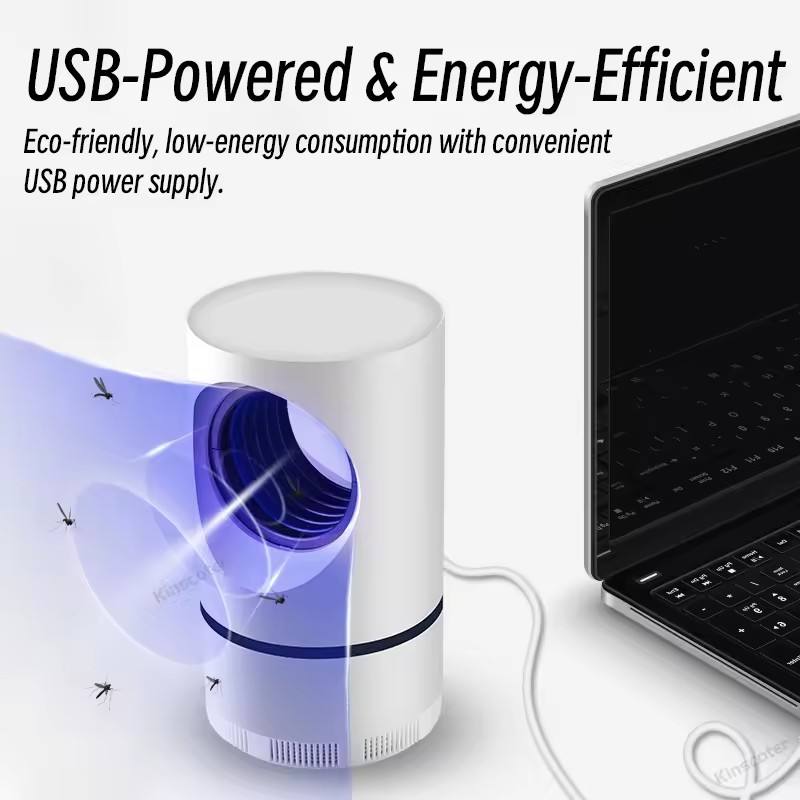 Rechargeable Silent Mosquito Killer Lamp | 360 Degree USB Powered Insect Repellent | Low Power Consumption, Quiet Operation