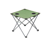 Lightweight Portable Foldable outdoor Camping Picnic Table with 2 Cup Holders and Carry Bag | Green 45x48x48cm