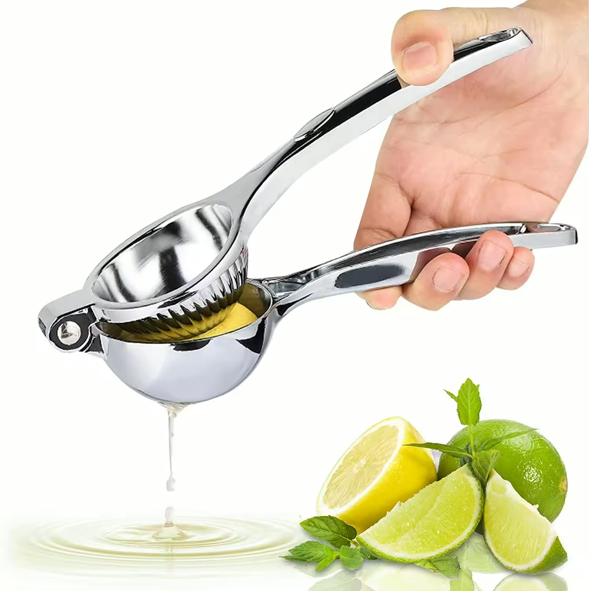 Stainless Steel Manual Citrus Juicer | Ergonomic & Durable | Perfect for Lemons, Oranges & More