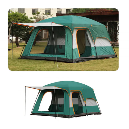 5 to 12 Person Large Camping Tent | Spacious & Airy Family Tent | Stable Outdoor Tent for Hiking, Mountaineering, and Camping | 260x190x115cm