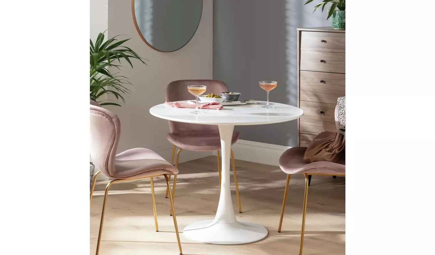 Marble Round Dining Table | Simple & Casual Nordic Style Milk Tea Coffee Table | Simple & Casual Nordic Style Milk Tea Coffee Table Balcony Small Round Table