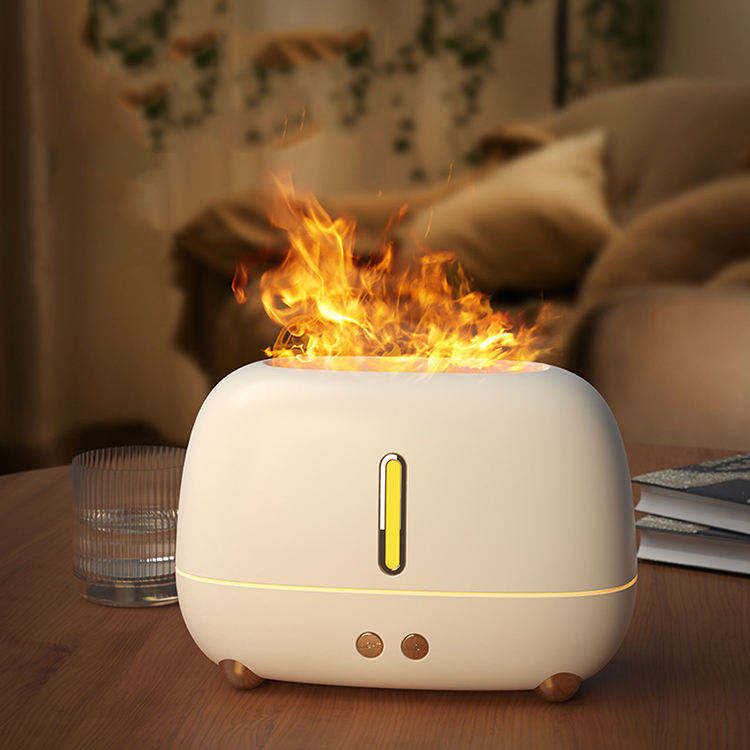 250ml Portable Colorful Cool Mist USB LED Room Fire Flame Humidifier | Aroma Essential Oil Diffuser