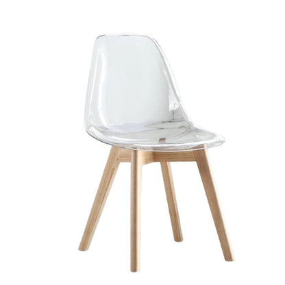 Modern Acrylic Ghost Crystal Side Chair with Foldable Feature | PP Material for Kitchen, Dining, Living & Guest Bedroom