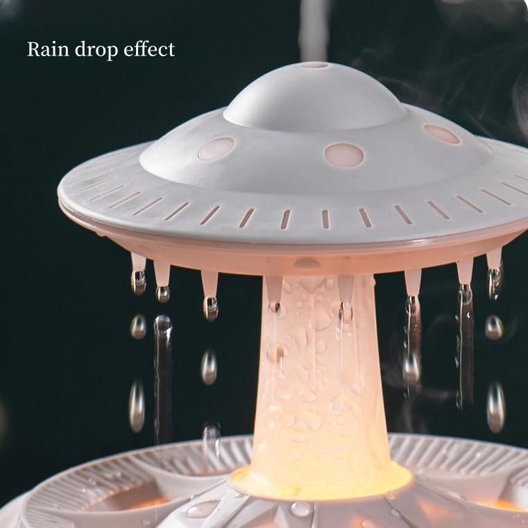 350ml Water Raindrops Ultrasonic Air Humidifier | Handmade Glass Diffuser