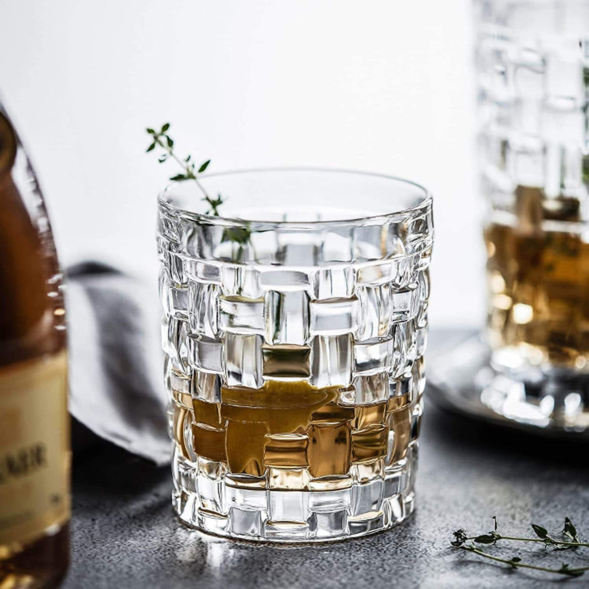 6pcs Meron Medium Whiskey Glass | 250ml | Hard Glass |  Glasses Brandy Vodka Liquor Whiskey Drinking Glasses