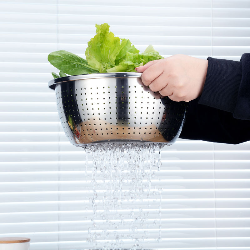 Xifa Stainless Steel Colander | Rust-Resistant Drain & Strainer in 28cm & 30cm | Versatile Kitchen Essential