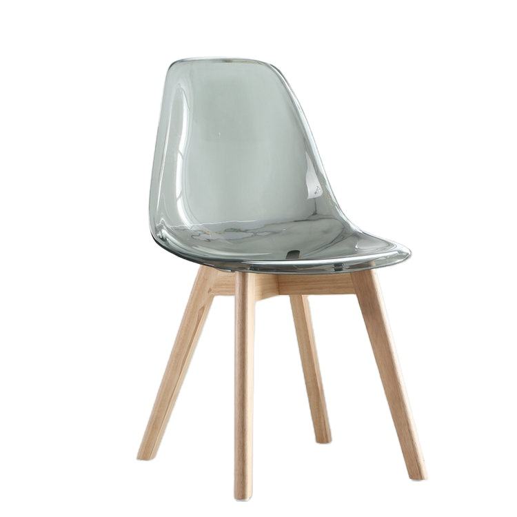 Modern Acrylic Ghost Crystal Side Chair with Foldable Feature | PP Material for Kitchen, Dining, Living & Guest Bedroom