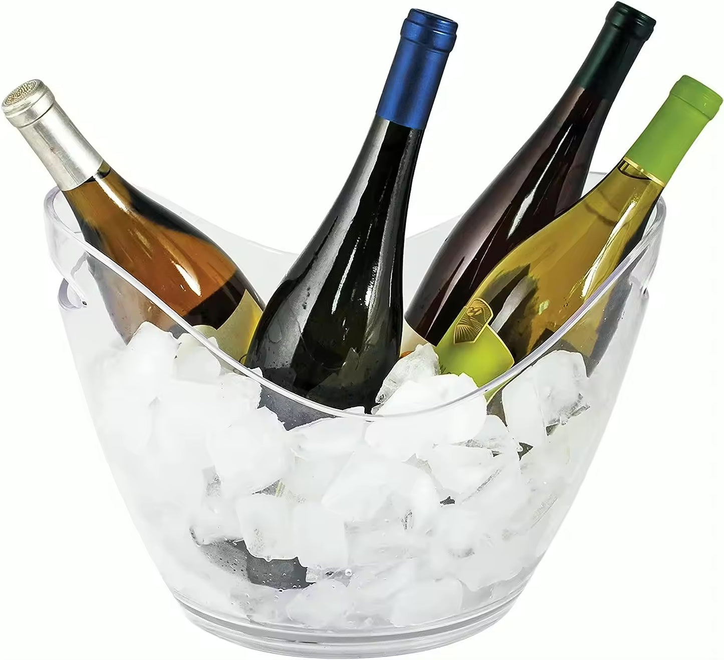 Heavy Luxury Clear Acrylic Ice Bucket | 4L Wine, Champagne, Beer & Juice Cooler