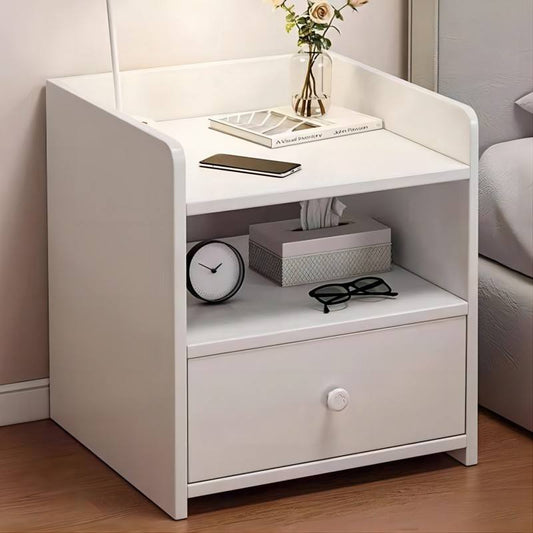 Mini Modern Bedside Storage Table with Lockable Drawer | 32 x 26 x 40cm