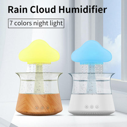 Bluetooth Speaker Rain Cloud Humidifier | 7 Color LED Essential Oil Diffuser