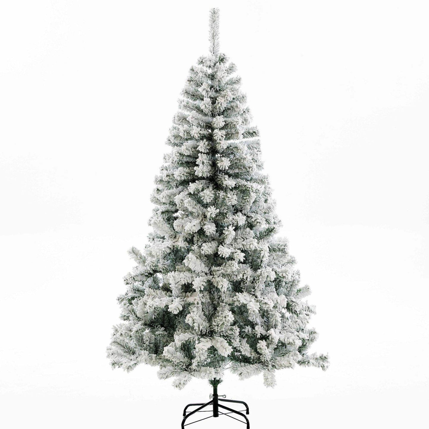 10ft Snow Flocked Christmas Tree | Large Scale, Thick & Bushy | Realistic Snowy Christmas Tree for Festive Decor