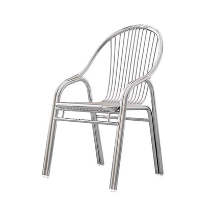 Stainless Steel Multipurpose Seats | Modern Reinforced 304 Chrome Stainless Steel Double Tube Dining Chair