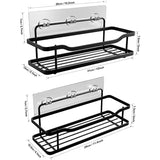 2 Piece Set Shower Caddy & Kitchen Shelf | Rustproof, Adhesive, No Drilling Required | Bathroom & Kitchen Organizer