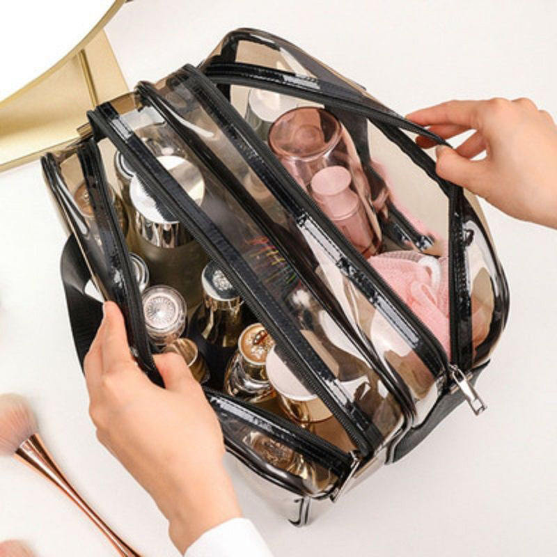 Furaha Finds Double Sided transparent toiletries bag