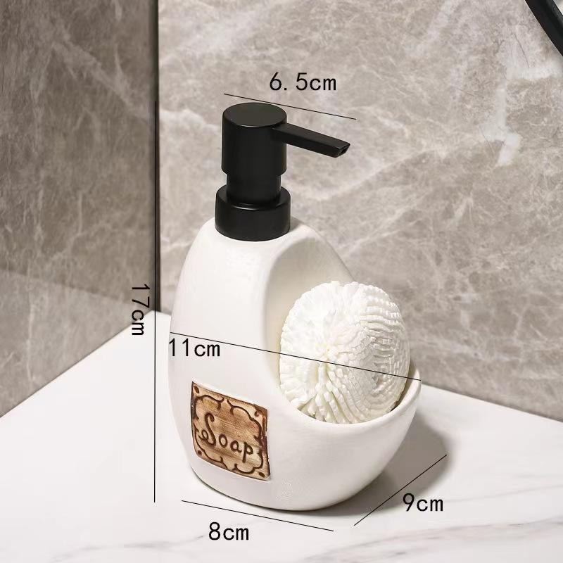 Ceramic Handwash and Liquid Soap Dispenser | 500ml Capacity Soap Dispenser