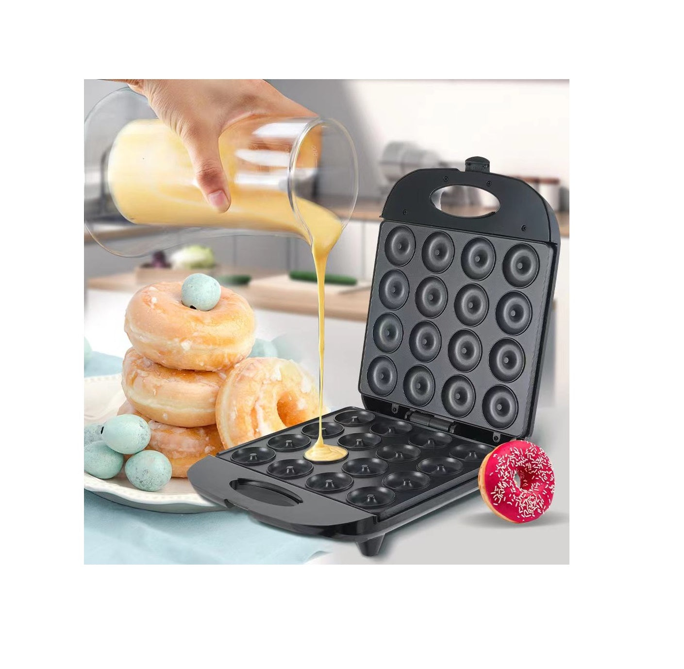 Sokany Multifunction Household Dessert Machine | Donut, Waffle, Bread, and Sandwich Maker | Electric Non Stick Breakfast Machine