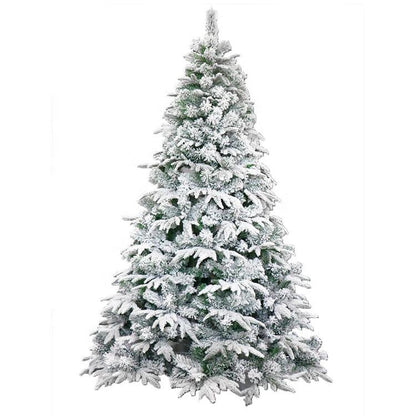 Automatic Artificial Snowy Flocked Christmas Tree | Big Christmas Tree for Festive Decor | 4ft, 5ft, 6ft Sizes