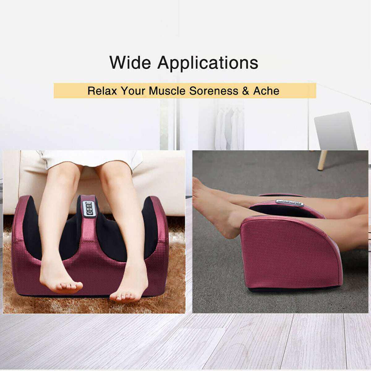 Electric Foot Massager Heater | Full Foot Massage Machine with Airbag and Roller for Ultimate Relaxation