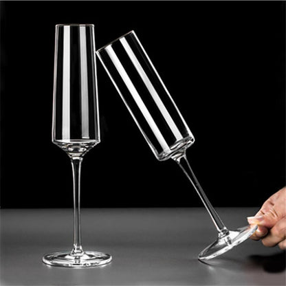 Polycarbonate Champagne Flute Glasses | Set of 6 Clear Acrylic Toasting Glasses | 150ml Capacity