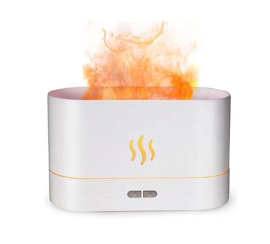 Flame Aroma Diffuser | Simulation Flame LED Night Light & USB Air Humidifier | Desktop Aromatherapy Diffuser