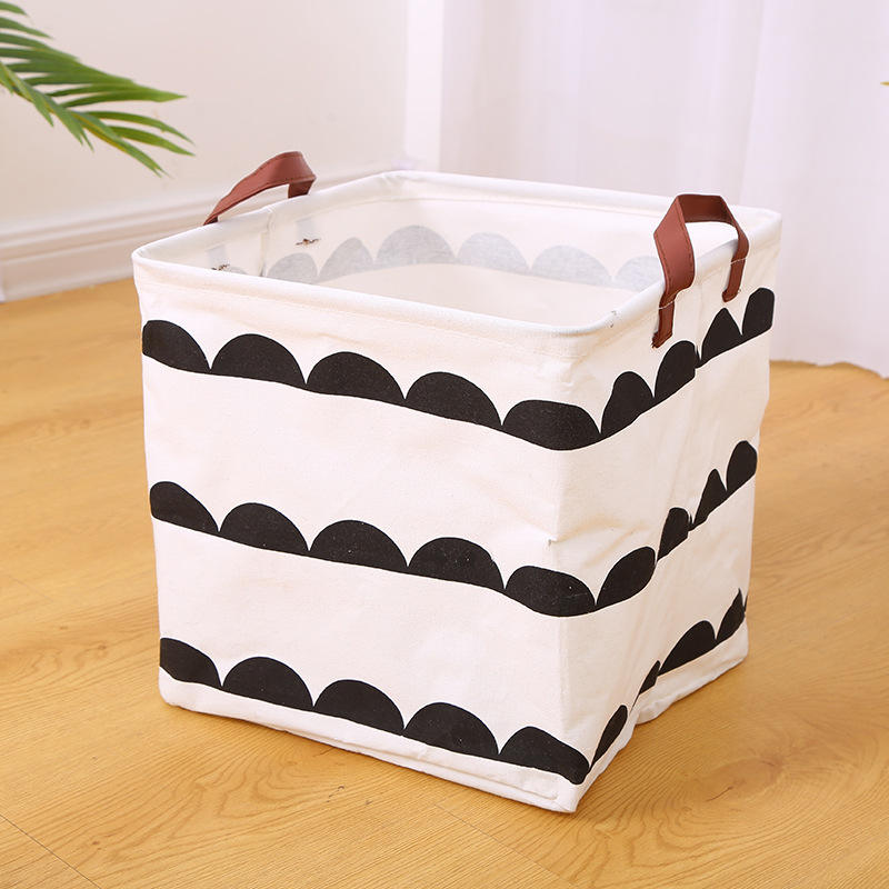 Multipurpose Cotton & Linen Storage Basket | Foldable with Handles | Versatile Organizer for Laundry & Toys