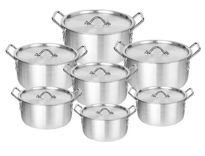 Stainless Steel Kadai Set | 4 Piece Cooking & Serving Set | Durable and Versatile