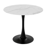 Marble Round Dining Table | Simple & Casual Nordic Style Milk Tea Coffee Table | Simple & Casual Nordic Style Milk Tea Coffee Table Balcony Small Round Table