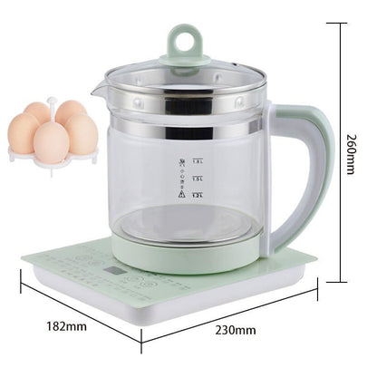 1.8L Electric Glass Infuser Kettle Multifunctional Health Pot, 800W, Food Grade Materials