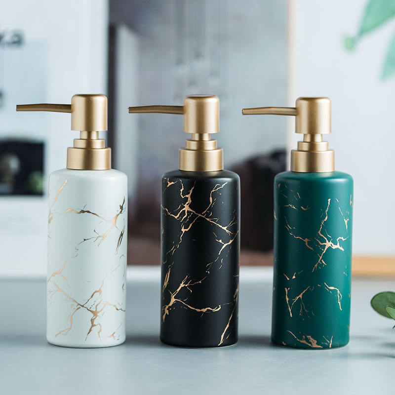 Luxury Marble Design Bathroom Ceramic Handwash and Liquid Soap Dispenser | 500ml Capacity Soap Dispenser