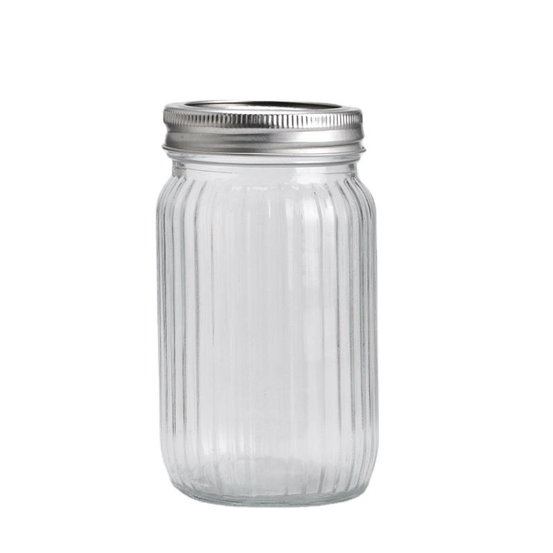 3pcs  Set Clear Glass Storage Jars With Tin Lid 1000ml | Dry goods and kitchen ingredients