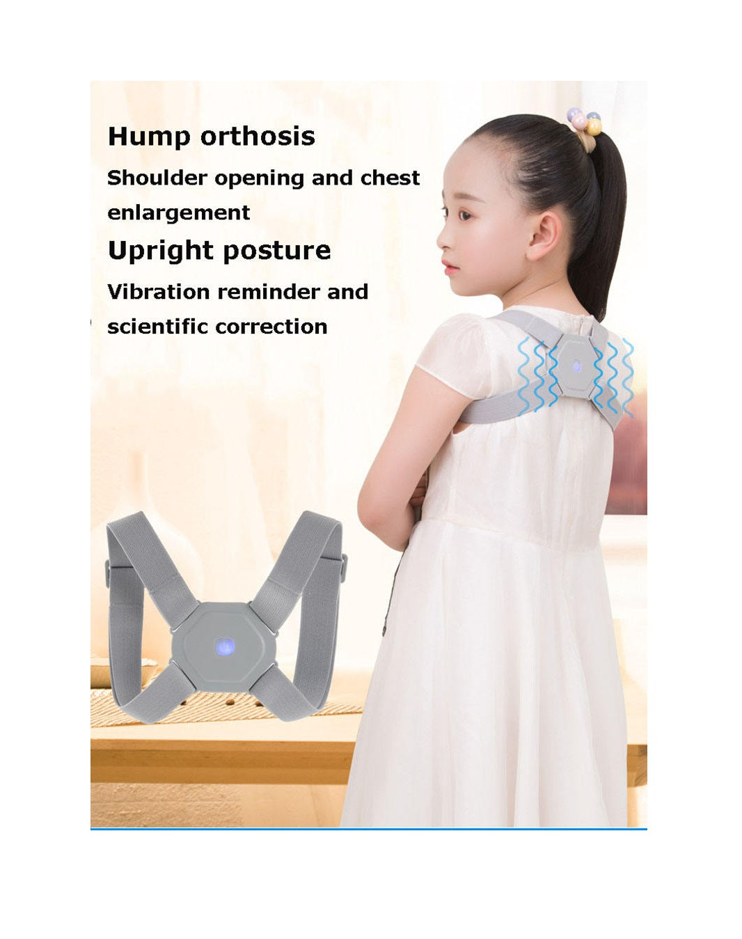 Rechargeable Smart Sensor Posture Corrector | Back & Neck Support for Healthy Posture