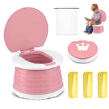 Baby Travel Collapsible Potty Toilet + Free Roll of Disposable Bags