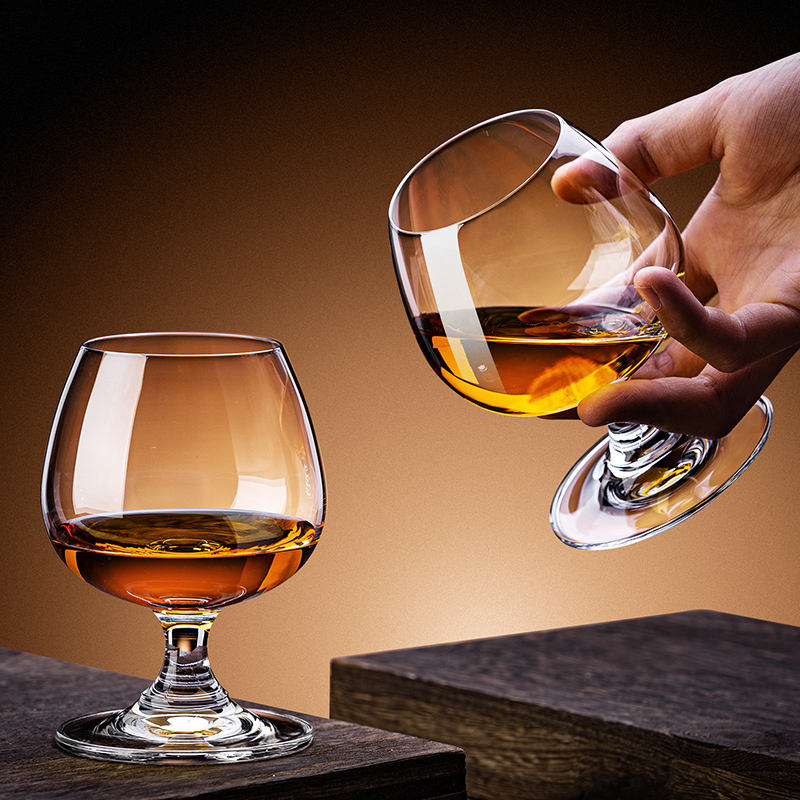 Furaha Finds Bistro Cognac/Brandy Glasses 385cc set of 6 premium glassware for enjoying whiskey, bourbon, and fine spirits, perfect for home and restaurant use.
