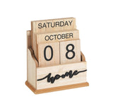 Elegant Wooden Office Decorations Desktop Calendar Ornament | Modern Design for Home & Office Organization