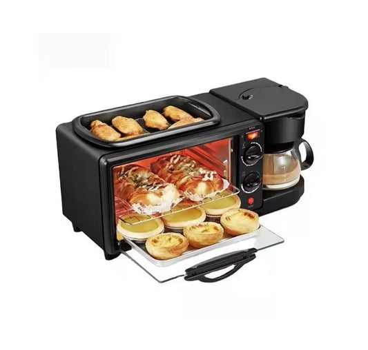 3in1 Sokany Breakfast Maker | Multifunctional Electric Crepe Machine | Mini Round Breakfast Sandwich, Waffle & Crepe Panini Maker