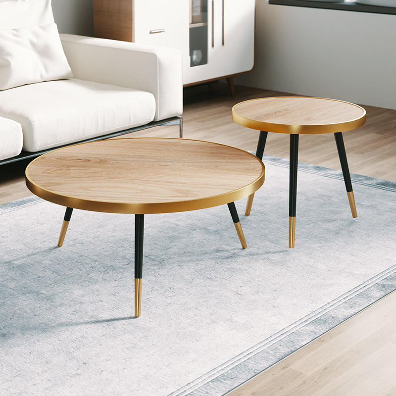 2 in 1 Coffee Table | Modern Marble Round Coffee Table & Side Table | Multifunctional Living Room Furniture