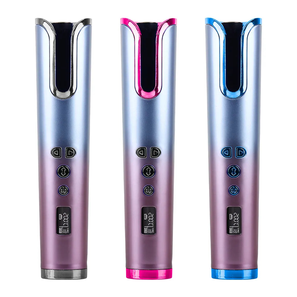 Cordless Hair Curler | Rechargeable, Portable, with Temperature Control