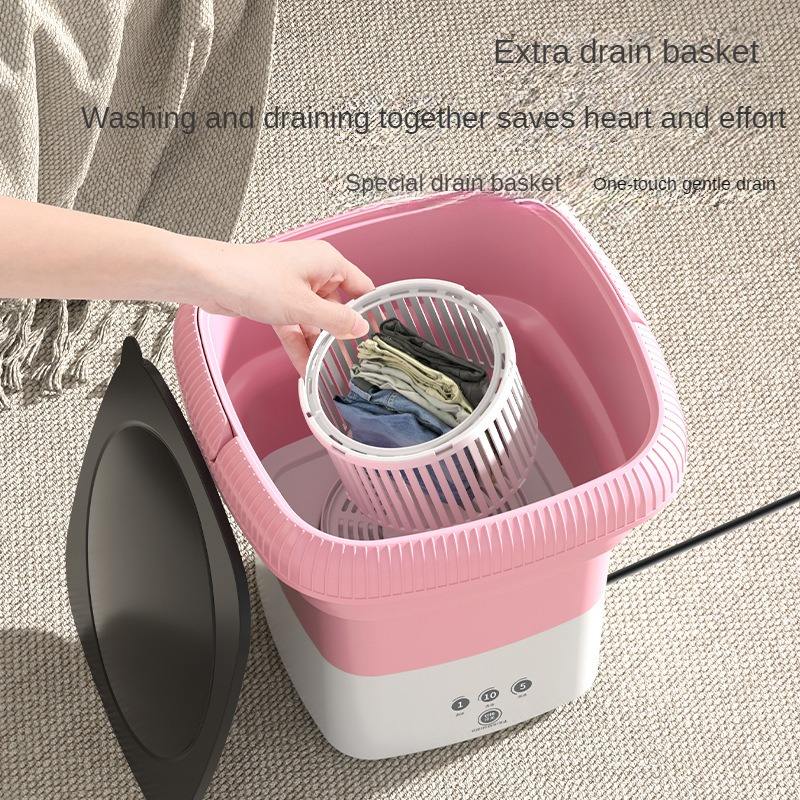 Portable Mini Washing Machine | Compact Foldable Washer for Baby Clothes, Underwear & Bras | 7.5kg Capacity | Available in Green and Purple